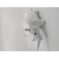 亮皮-犀牛-9寸-白色