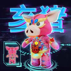 N23国潮文创-机甲十二生肖系列-亥猪-站姿30厘米
