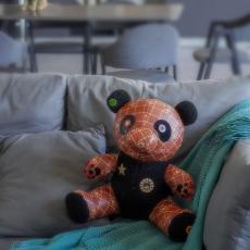KB BEAR酷宝系列熊猫（棕色印刷logo）-坐姿40厘米