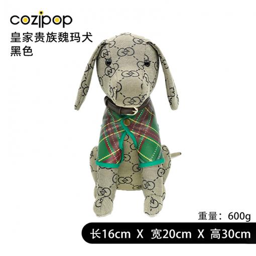 N23复古典藏-经典提花系列-皇家贵族魏玛犬黑色